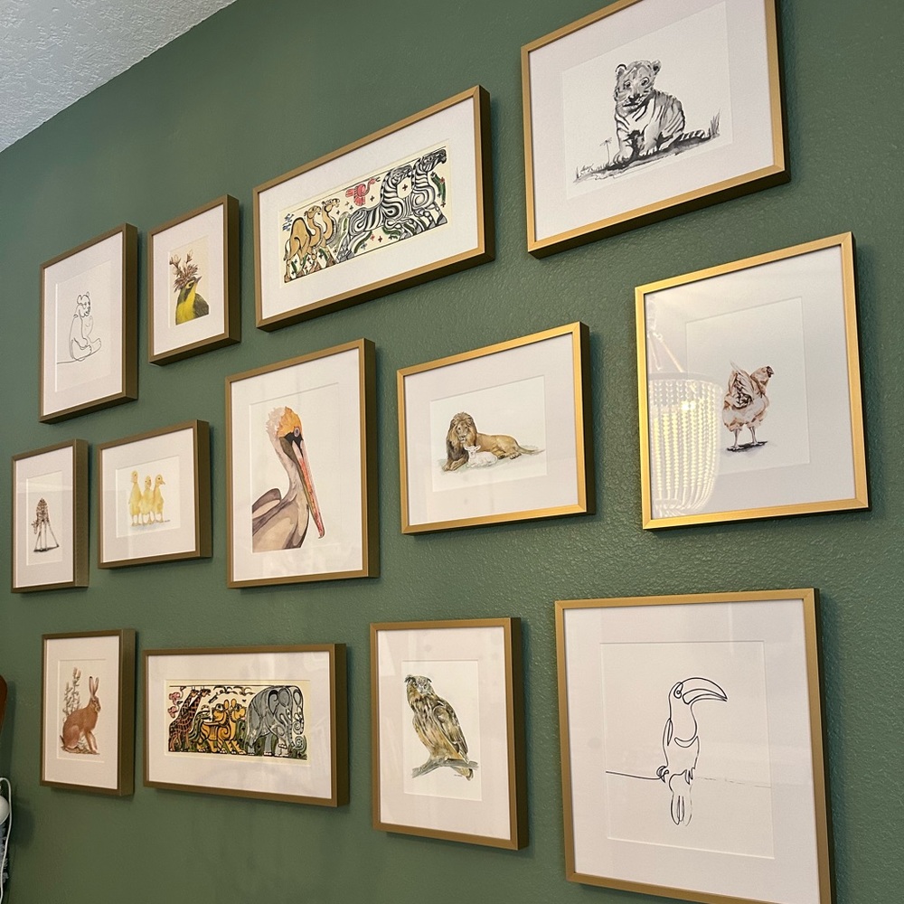 Gender Neutral Nursery Animal Custom Gallery Wall
